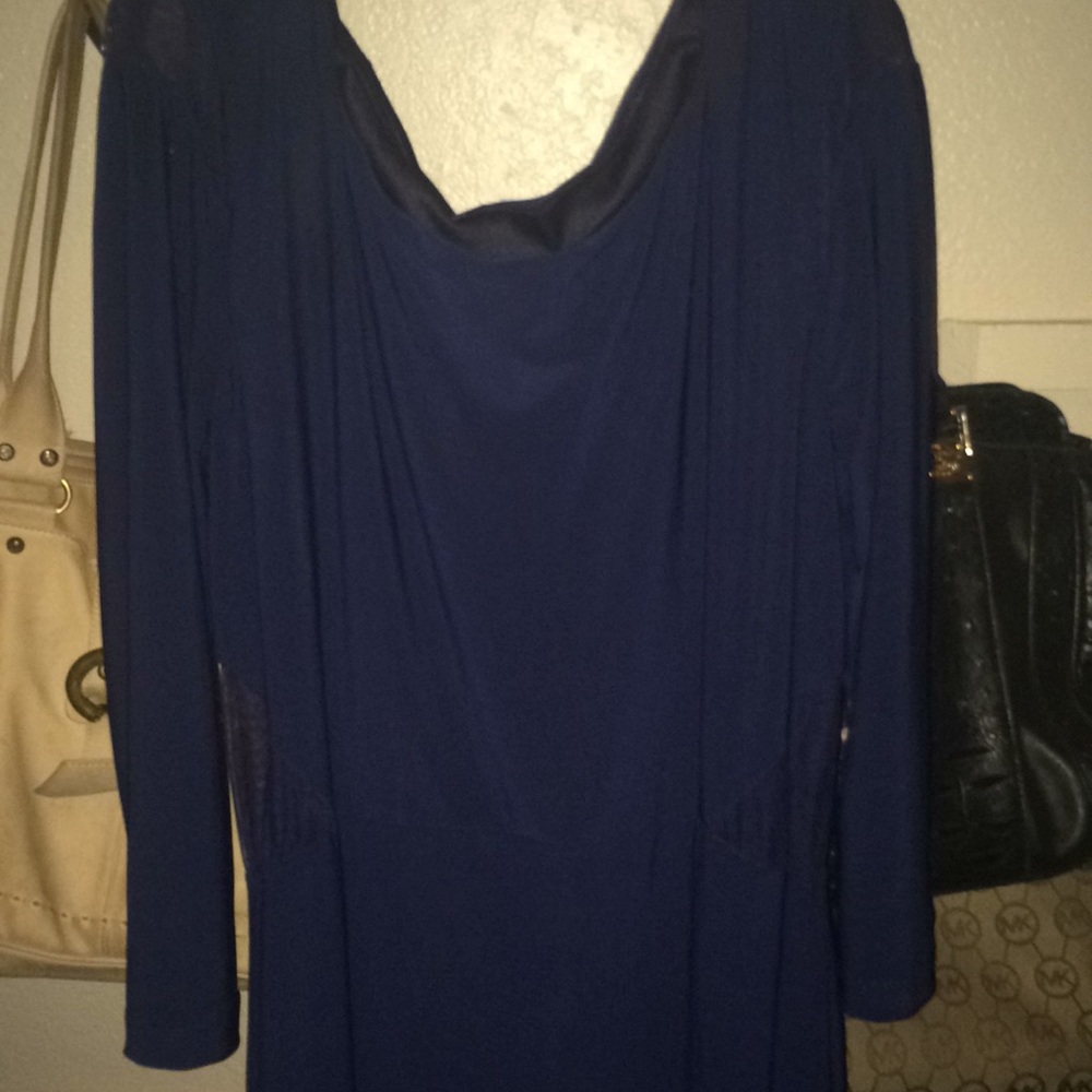 Navy blue dress with see through sides size 11